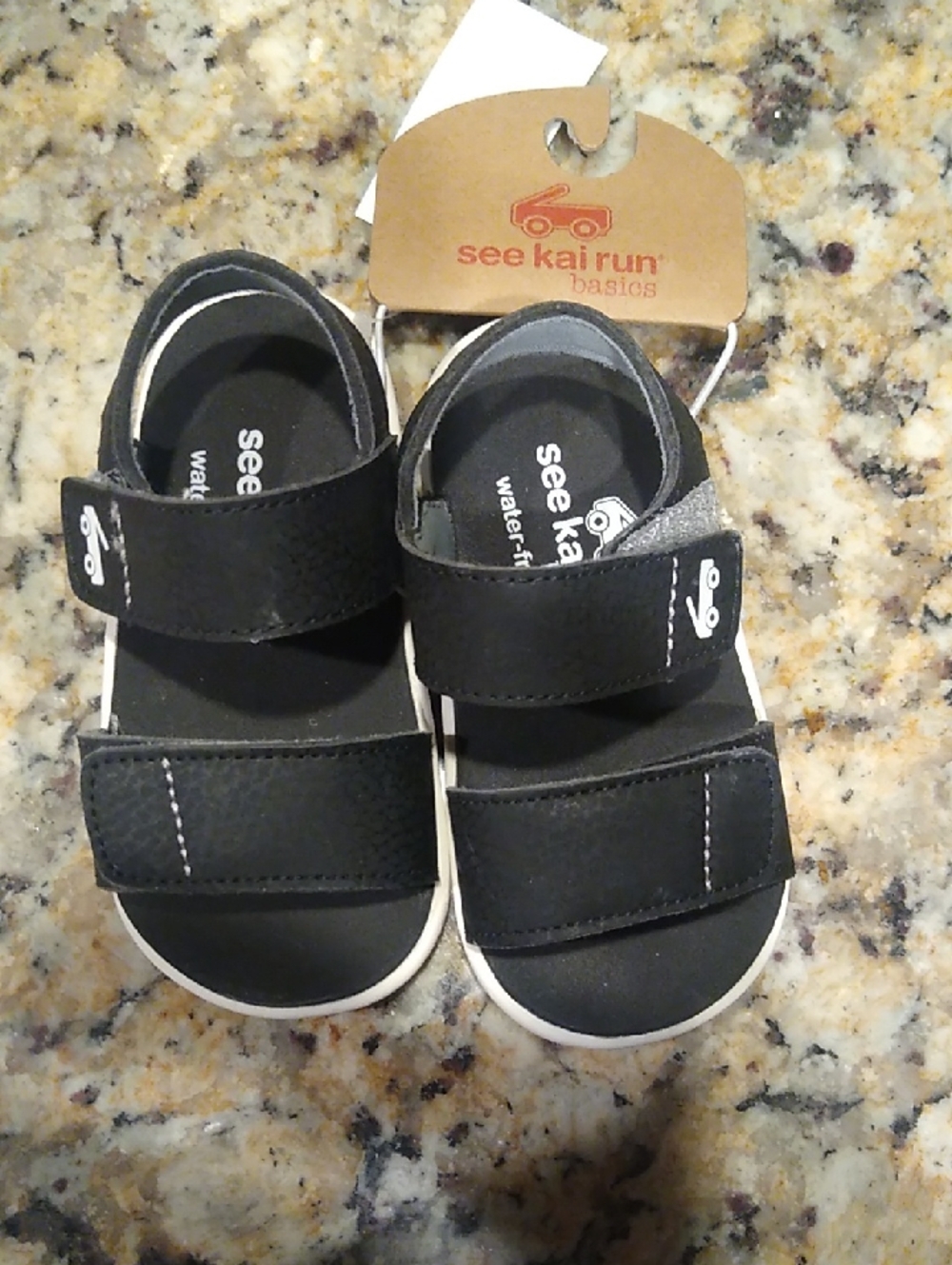 See Kai Run Black Velcro Water-Friendly Kids Sandals